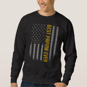 Mens American Flag Dad For Fathers Day Best Papa Sweatshirt