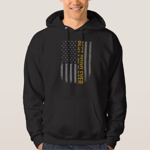 Mens American Flag Dad   For Fathers Day Best Pop Hoodie
