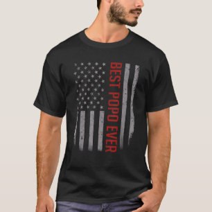 Mens American Flag Dad For Father's Day Best Pop T-Shirt