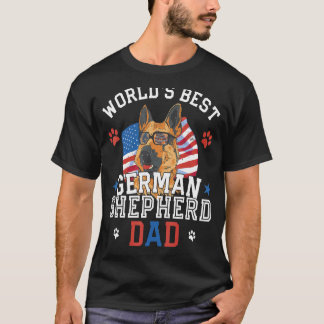 Mens American Flag Worldu2019s Best German Shepher T-Shirt
