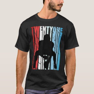 Mens American Football 21st Birthday Quarterback V T-Shirt