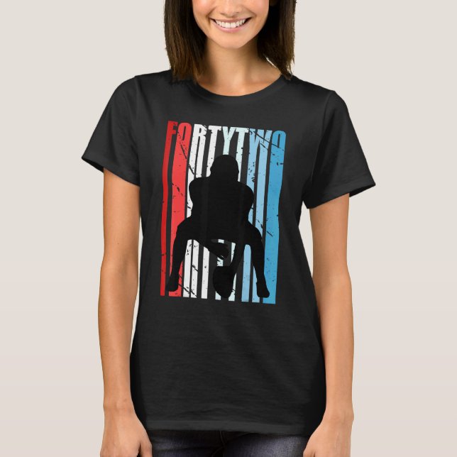 Mens American Football 42nd Birthday Quarterback V T-Shirt (Front)