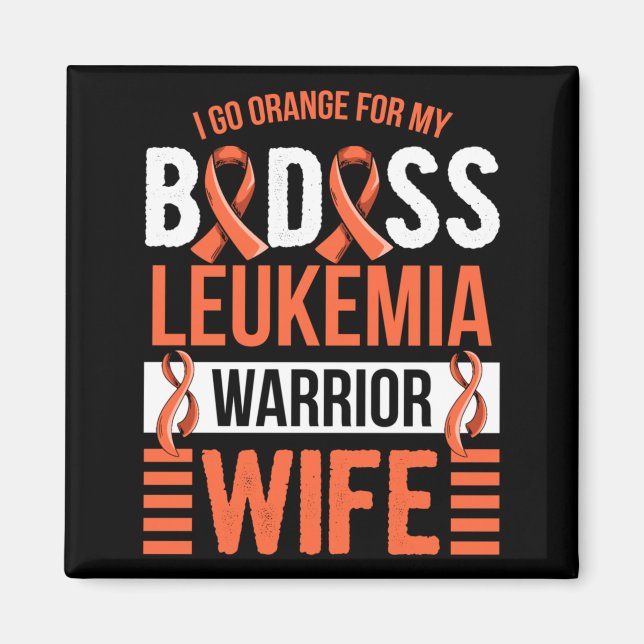 Mens Aml Leukemia Design For A Husband Of A Magnet (Front)