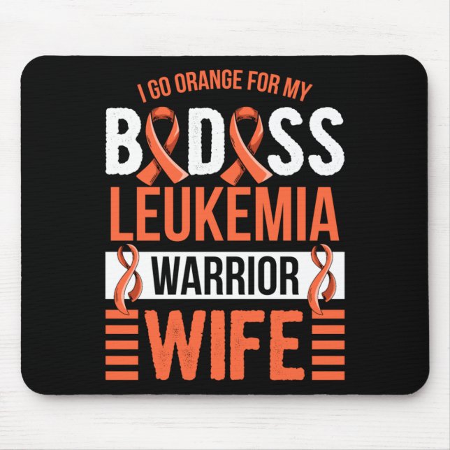 Mens Aml Leukemia Design For A Husband Of A Mouse Pad (Front)