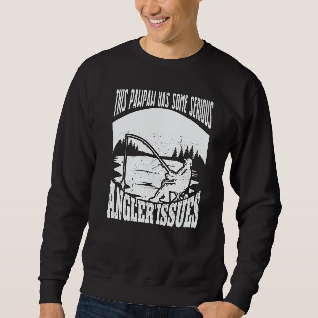 Mens Angler Pawpaw Angling Fishing Grandpa Fisherm Sweatshirt (Front)