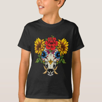 Mens Animal Boar Pig Floral Souls Day Of T-Shirt
