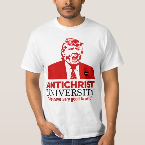 Mens ANTICHRIST UNIVERSITY Trump T_shirt