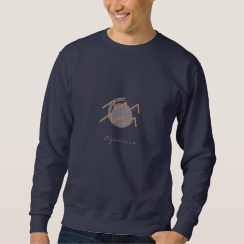 Mens Aquarius Zodiac  Sweatshirt