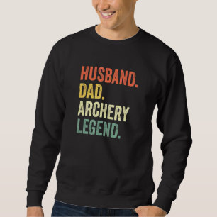 Mens Archer Husband Dad Archery Legend Vintage Sweatshirt