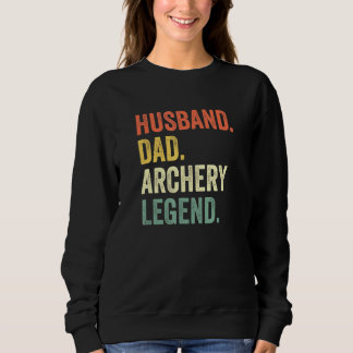 Mens Archer Husband Dad Archery Legend Vintage Sweatshirt