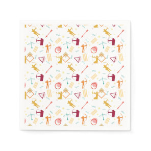 Men's Archery - Boys Bow and Arrow Pattern Napkins