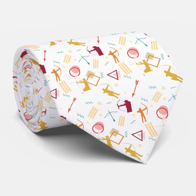 Men's Archery - Boys Bow and Arrow Pattern Neck Tie (Rolled)
