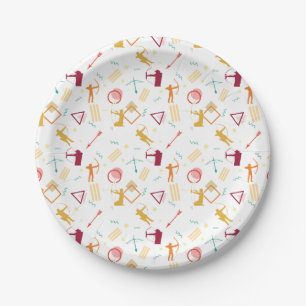 Men's Archery - Boys Bow and Arrow Pattern Paper Plates