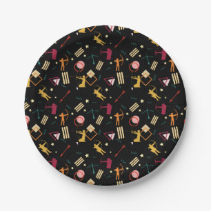 Mens Archery - Boys Bow n Arrow Abstract Art Paper Plates