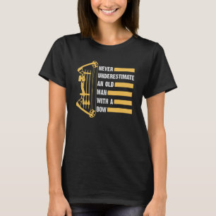 Mens  Archery Shooter Old Man Archer Bow Compound  T-Shirt