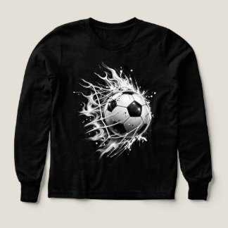 Men's Artistic Soccer Long Sleeve T-Shirt - Cool F Tri-Blend Shirts