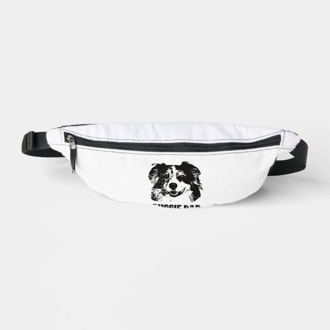 Mens Aussie Dad - Australian Shepherd Dog Dad Fanny Pack (Front)
