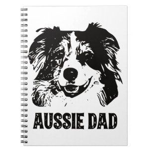Mens Aussie Dad - Australian Shepherd Dog Dad Notebook