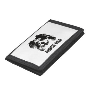 Mens Aussie Dad - Australian Shepherd Dog Dad Tri-fold Wallet