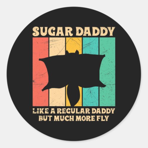 Mens Australian Sugar Glider Funny Pun for a Classic Round Sticker
