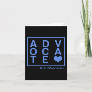 Mens Autism Awareness Advocate Unique Embrace Disa Card