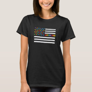 Mens Autism Dad Life American Flag World Autism Aw T-Shirt