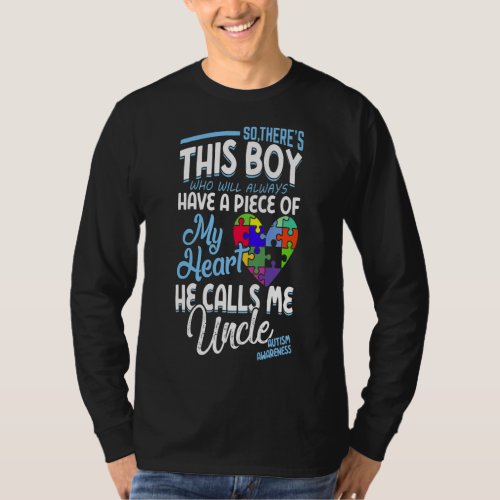 Mens Autism Uncle Shirt Boy Puzzle T_shirt
