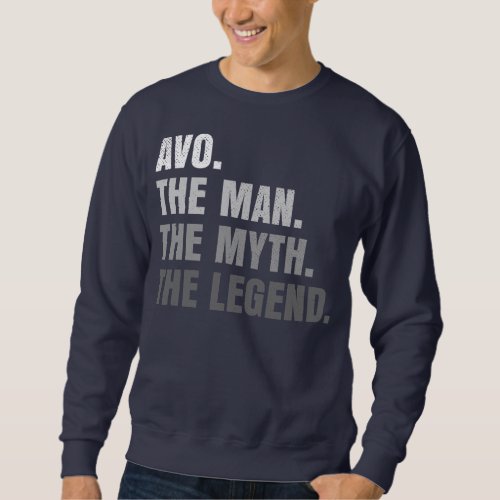 Mens Avo The Man The Myth The Legend Portuguese Sweatshirt