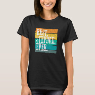 Mens Awesome BEST STEPDAD EVER Retro Graphic T-Shirt