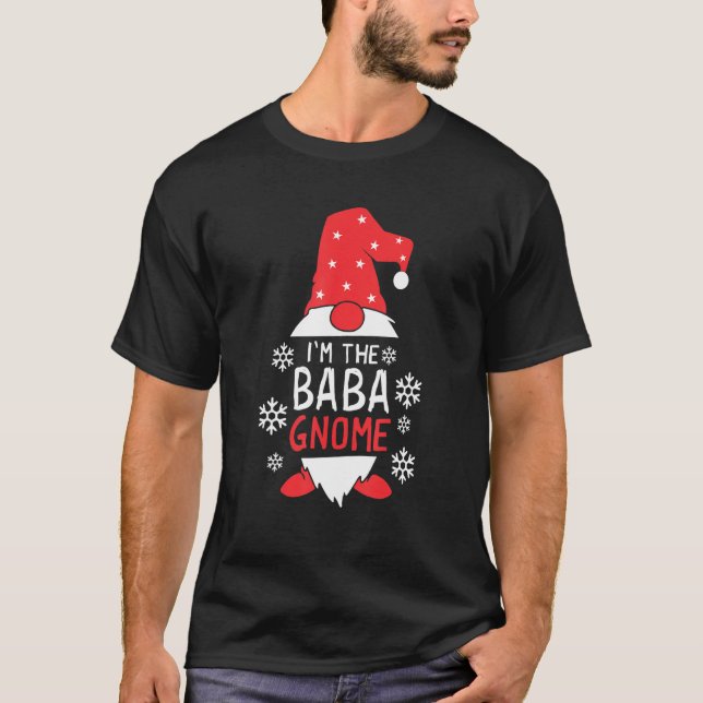Mens Baba Gnome Tee Family Matching Christmas Paja (Front)