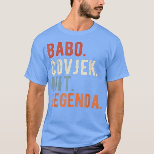 Mens Babo Bosnia Father Bosnian Dad Bosna  T_Shirt