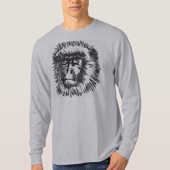 Men's "Baboon" Long Sleeve T-Shirt (Front)
