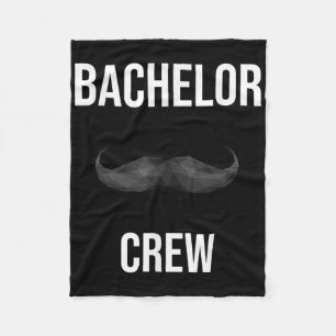 Mens Bachelor Crew Groom Bride Evening Bachelorett Fleece Blanket