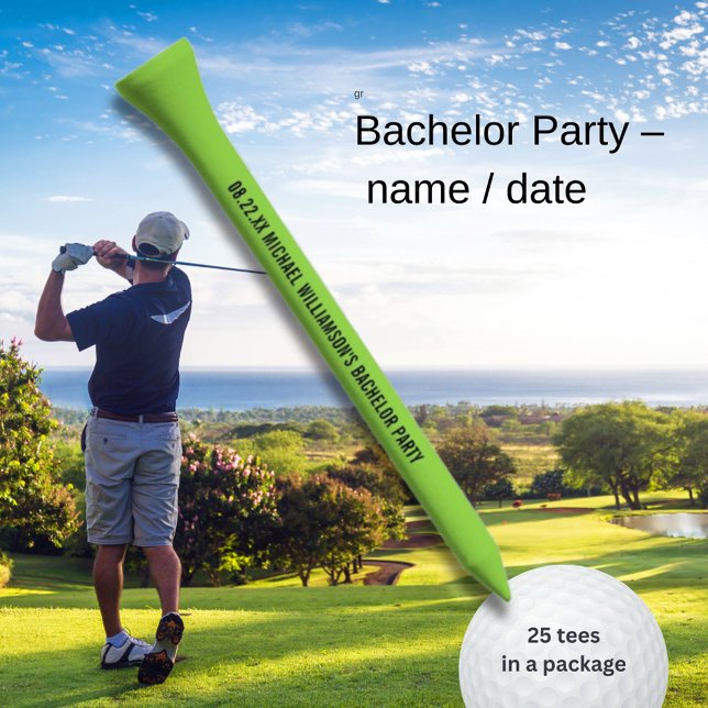 Men's Bachelor Party Golf Theme Name Date Tees (Creator Uploaded)