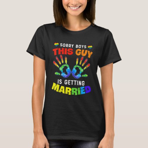 Mens Bachelor Party Lgbt Gay Pride Groom Bride Guy T_Shirt