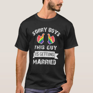 Mens Bachelor Party Lgbt Gay Pride Groom Bride T-Shirt