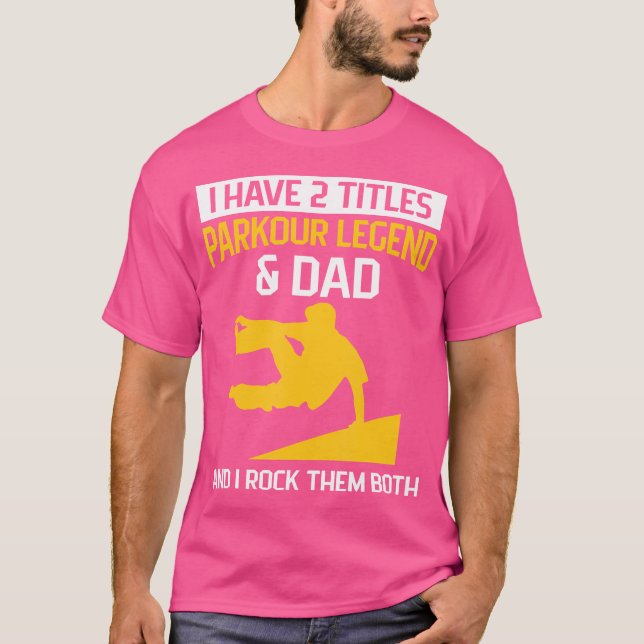 Mens Backflip Parkour Design For Your Parkour Dad T-Shirt (Front)