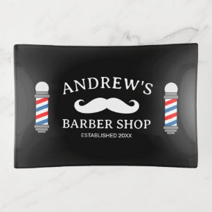 Men's barber shop hair salon counter desk trinket tray