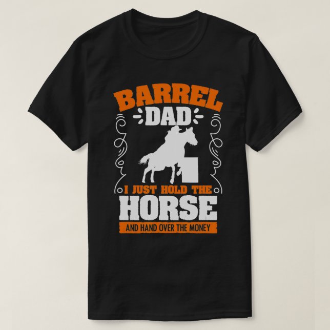 Mens Barrel Dad Barrel Racing Rodeo Horse magic ar T-Shirt (Design Front)