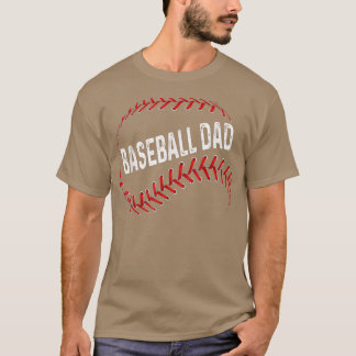 Mens Baseball Dad Fathers Day Tee For Daddy Papa F