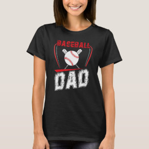 Mens BASEBALL DAD Matching Softball Baseball Mom D T-Shirt