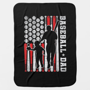 Mens Baseball Dad Shirt Coach Batter Pitcher Baseb Baby Blanket