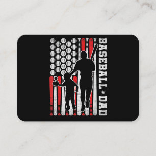 Mens Baseball Dad Shirt Coach Batter Pitcher Baseb Business Card