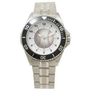 Men's Baseball Stainless Steel Bracelet Watch