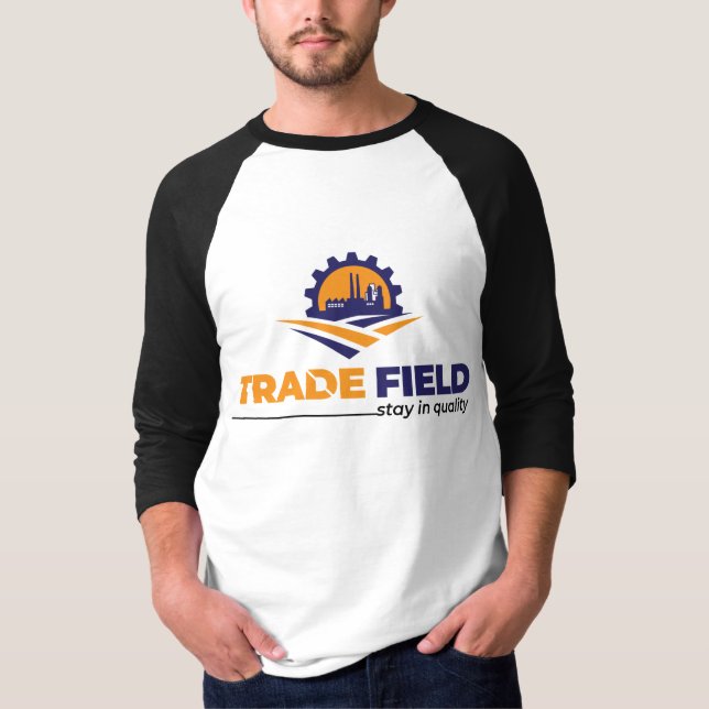 Men's Basic 3/4 Sleeve Raglan T-Shirt (Front)