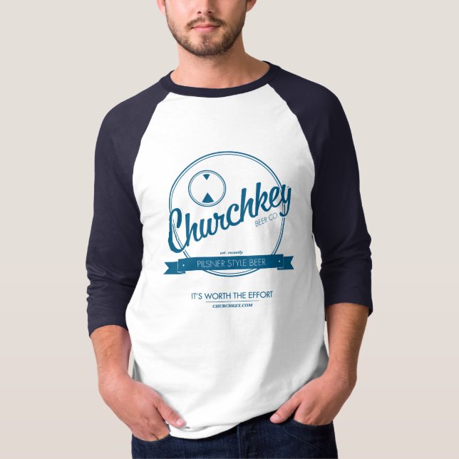 Men's Basic 3/4 Sleeve Raglan T-Shirt (Front)