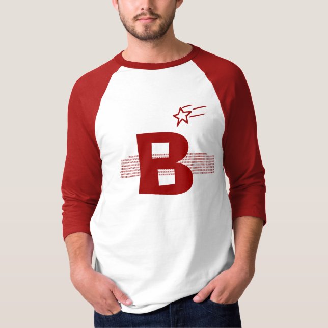 Men's Basic 3/4 Sleeve Raglan T-Shirt (Front)