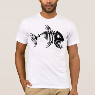 Men's Basic Bella Canvas T-Shirt/Fish Skeleton T-Shirt