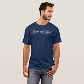 Men's Basic Dark T-Shirt Custom Navy Blue (Front Full)