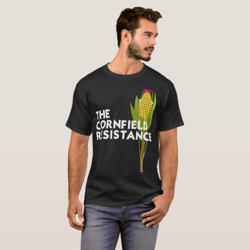 Mens Basic Dark T_Shirt The Cornfield Resistance T_Shirt